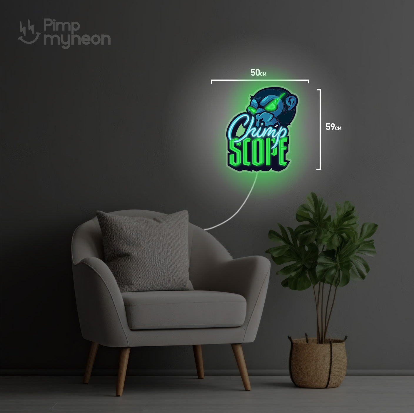 Neon ChimpScope - Néon Personnalisé